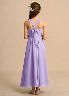 Azazie Tater Junior Formal Flower Girl Klänningar Klä A-Line i Chiffong Plisserad image2