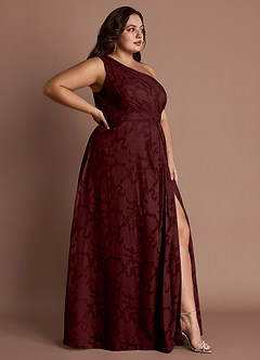 Hermosa Wine One Shoulder Maxi Dress image9