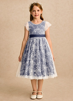Azazie Maisie Flower Girl Klänningar Klänning A-linje i Spets image3