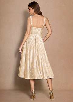 Melusine Vintage Champagne Midi Dress image2
