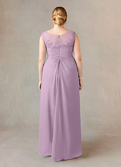 Azazie Endora Abiti per la Madre della Sposa Abito A-Line in Chiffon in Pizzo con Scollo a U Glicine image7