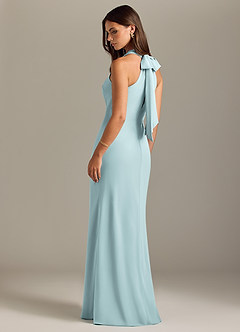 Azazie Doretta Bridesmaid Dresses Mist Mermaid Pleated Chiffon Dress image7