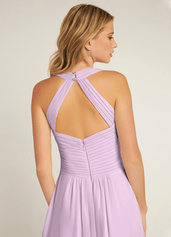 Azazie Claudia Bridesmaid Dresses Frosted Lilac A-Line Sweetheart Neckline Chiffon Dress image6