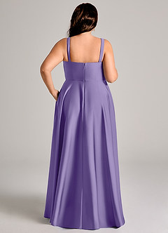 Azazie Shaude Bridesmaid Dresses Tahiti A-Line Pleated Stretch Satin Dress image13