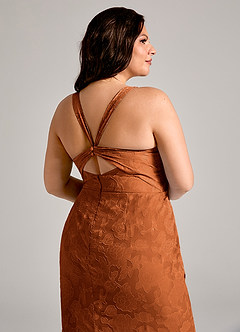 Azazie Mero Suknie dla druhen Osłona Pofałdowany Kwiatowe wypalenie Do ziemi Sukienka image12