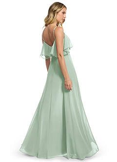 Azazie Jean Bridesmaid Dresses Agave A-Line Chiffon Convertible Dress image2