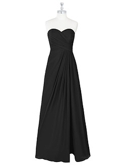 Azazie Arabella Allure Abiti da Damigella Abito Convertibile A-Line in Chiffon Scollo a Cuore Nero image8