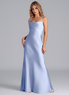 Azazie Seema Bridesmaid Dresses Ice Mermaid Corset Stretch Satin Dress image3