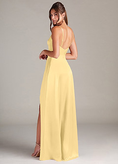 Azazie Sarella Bridesmaid Dresses Butter A-Line Pleated Stretch Satin Dress image4