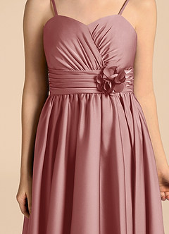 Azazie Catalina Junior Jurk van Stretch Satijn met A-Lijn Sweetheart Halslijn Stoffige Roos image8