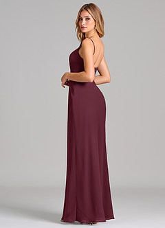 Azazie Tianna 신부 들러리 드레스 쉬스 쉬폰 바닥 길이 드레스 image5