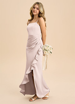 Azazie Buzzy Junior Klä av Tubklänning i Stretch Satin Plisserad image6