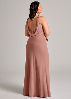 Azazie Rylina Bridesmaid Dresses Cedar Rose Mermaid Pleated Chiffon Dress image8