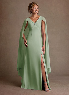 Azazie Boudica Suknie dla Matki Panny Młodej Linia A Pofałdowany Szyfon Długość podłogi Sukienka image3