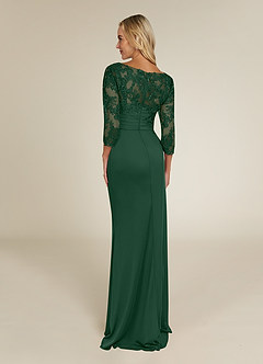 Azazie Alisondra Mother of the Bride Dresses Dark Green Sheath Scoop Lace Lace Dress image4