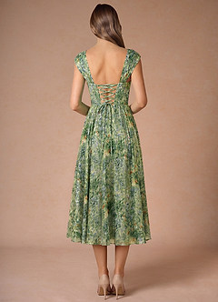 Hazel Green Floral Midi Dress image2