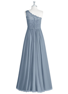 Azazie Demi Bridesmaid Dresses Twilight A-Line One Shoulder Chiffon Dress image8