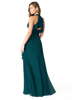 Azazie Aviv Bridesmaid Dresses Pine A-Line Pleated Chiffon Dress image2