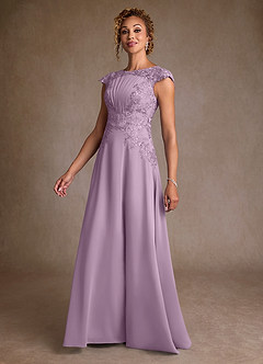 Azazie Christi Mother of the Bride Dresses Wisteria A-Line Lace Chiffon Dress image4