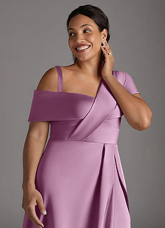Azazie Milton Mother of the Bride Dresses Wisteria A-Line Pleated Stretch Satin Dress image14