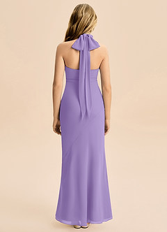 Azazie Velli Junior Meerjungfrau-Linie Hoher Kragen Chiffon Kleid Tahiti image2