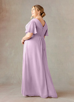 Azazie Morning Glory Mother of the Bride Dresses Wisteria A-Line V-Neck Ruched Chiffon Dress image8