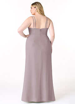 Azazie Leo Bridesmaid Dresses Dusk Mermaid V-Neck Pleated Chiffon Dress image8