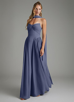 Azazie Evan Bridesmaid Dresses Stormy A-Line Strapless Chiffon Dress image5