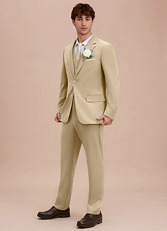 front Ethan Champagne Refined Weave Suit Jacket