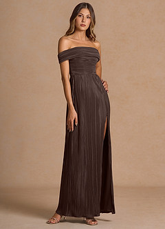 Robe Longue Chocolat Isolde image3
