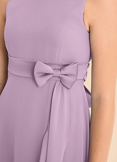 Azazie Lilenne Junior Abito A-Line in Chiffon Fiocco Glicine image6