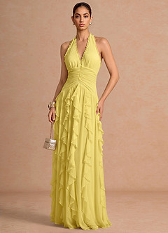 Sylvie Pastel Yellow Maxi Dress image3