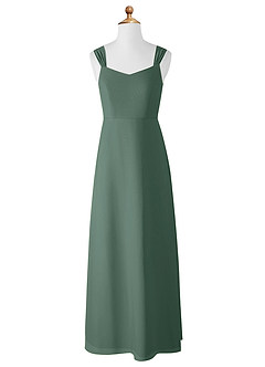 Azazie Denice Junior Sea Moss A-Line Chiffon Dress image8