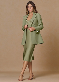 front Rowan Pistacchio Completo 2 pezzi con trama raffinata