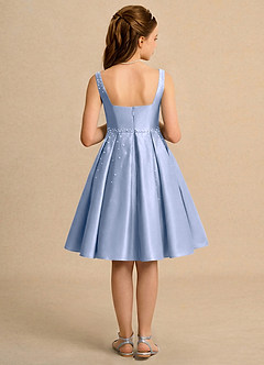 Azazie Jello vestidos de niña de las flores Vestido de Hielo de Satin Mate de Princesa con Plisado image2