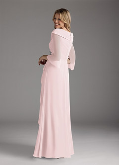 Azazie Jaycee Mother of the Bride Dresses Blushing Pink A-Line Chiffon Dress image2
