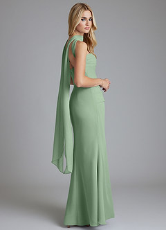 Azazie Solstice Final Sale Matcha Mermaid Strapless Chiffon Convertible Dress image15