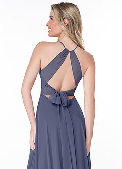Azazie Evalleen Bridesmaid Dresses Stormy A-Line Pleated Chiffon Dress image3