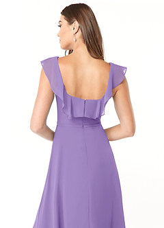 Azazie Jinny Bridesmaid Dresses Tahiti A-Line Square Neckline Ruched Chiffon Dress image6