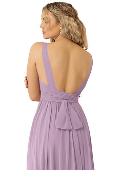 Azazie Kora Bridesmaid Dresses Wisteria A-Line Pleated Chiffon Dress image3