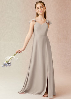 Azazie Everett Junior Frost A-Line Chiffon Dress image2