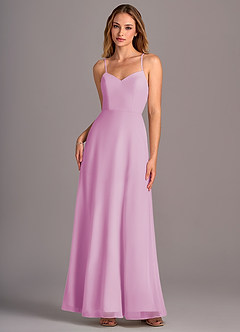 Azazie Mei Bridesmaid Dresses Candy Pink A-Line Chiffon Dress image1