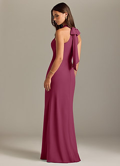 Azazie Doretta Bridesmaid Dresses Mulberry Mermaid Pleated Chiffon Dress image7