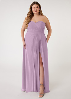 Azazie Arabella Allure Brautjungfernkleider Wandelbar A-Linie Herzausschnitt Chiffon Kleid Blauregen image12