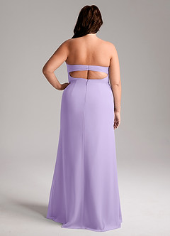 Azazie Leonis Bridesmaid Dresses Lilac Sheath Strapless Chiffon Convertible Dress image10
