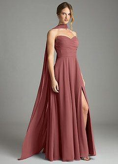 Azazie Ayla Abiti da Damigella Abito A-Line in Chiffon Scollo a Cuore Ametista image1