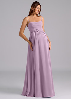 Azazie Saige Maternity Bridesmaid Dresses A-Line Pleated Chiffon Floor-Length Dress image7