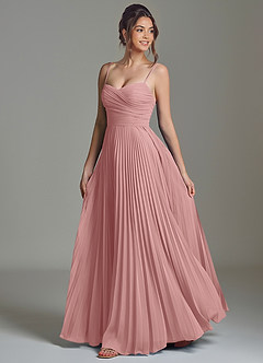 Azazie Catie Bridesmaid Dresses Dusty Rose A-Line Sweetheart Neckline Chiffon Dress image5