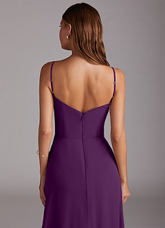Azazie Marley Bridesmaid Dresses Grape A-Line Off the Shoulder Chiffon Convertible Dress image10