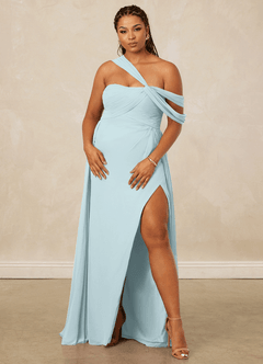 Christian Siriano Bridal for Azazie 1014 Bridesmaid Dresses Mist A-Line Off the Shoulder Chiffon Dress image12